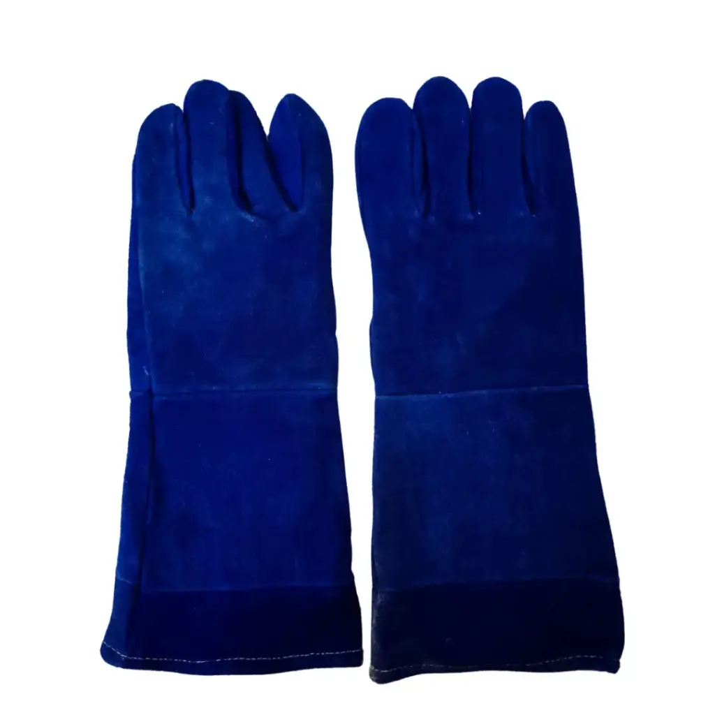 GUANTE SOLDADOR AZUL EXTRA LARGO ARCOS SAFETY