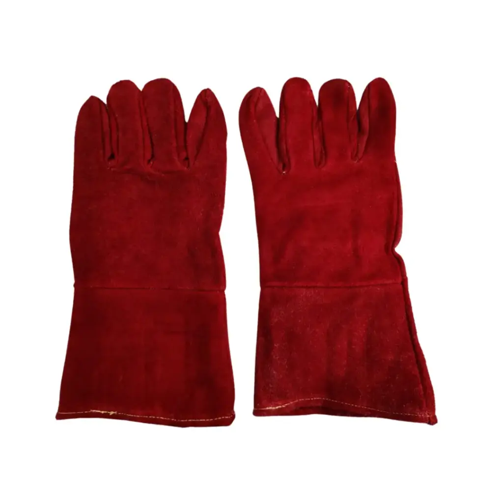 GUANTE SOLDADOR ROJO PALMA DOBLE ARCOS SAFETY