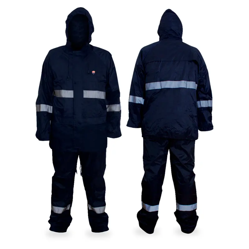 IMPERMEABLE MR 2PZ AZUL CON REFLEJANTE DZ1005AZ