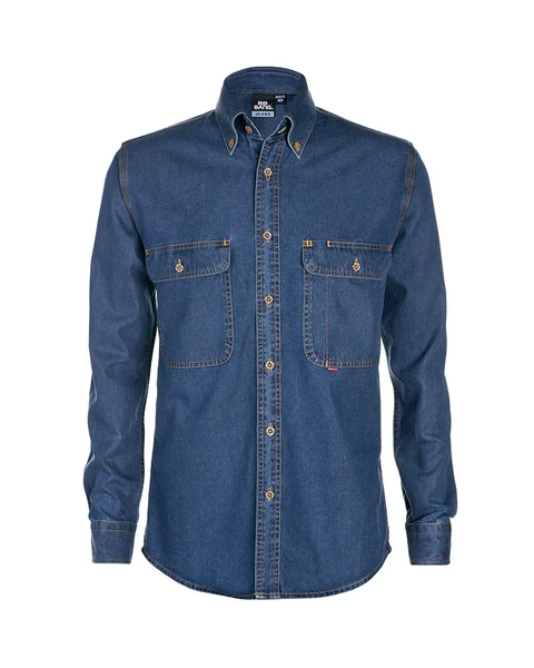 CAMISA MEZCLILLA AZUL MANGA LARGA