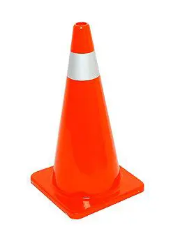 CONO NARANJA CON REFLEJANTE FLEXIBLE