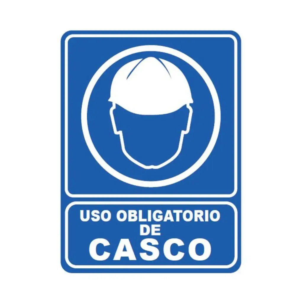 SEÑALETICA 14 USO OBLIGATORIO DE CASCO