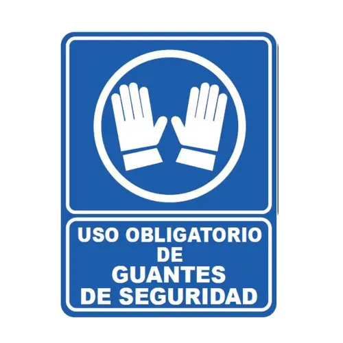 SEÑALETICA 17 USO OBLIGATORIO GUANTES DE SEGURIDAD