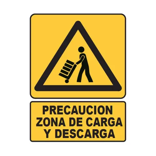 SEÑALETICA 101 PRECAUCION ZONA DE CARGA Y DESCARGA
