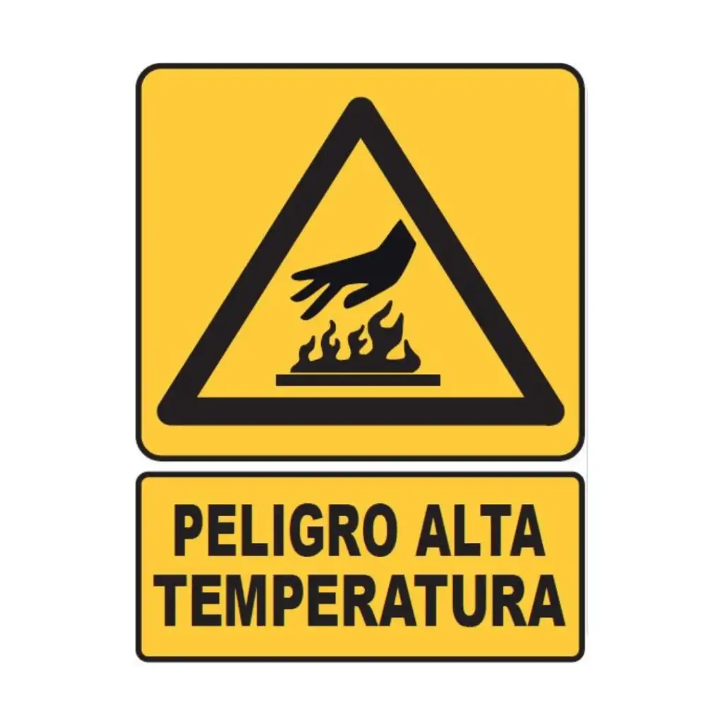 SEÑALETICA 103 PELIGRO ALTA TEMPERATURA 