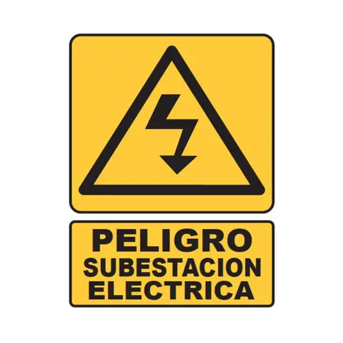 SEÑALETICA 113B PELIGRO SUBESTACION ELECTRICA 28x36 