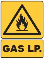 SEÑALETICA 12A GAS LP 28X36