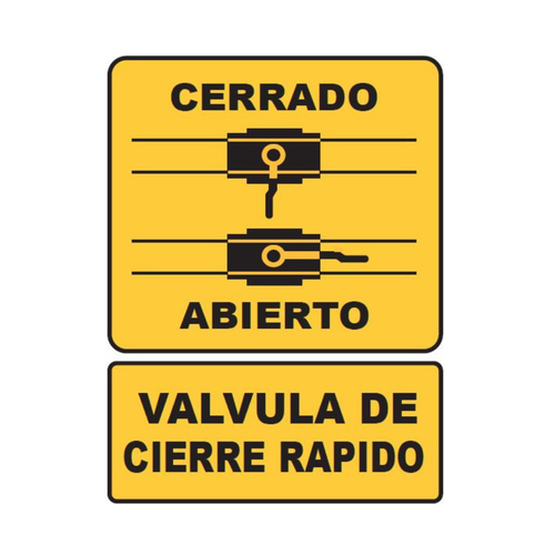 SEÑALETICA 156 VALVULA DE CIERRE RAPIDO 