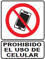 125 PROHIBIDO EL USO DE CELULAR 