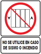 147 NO SE UTILICE EL ASCENSOR 