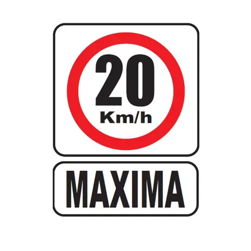 SEÑALETICA 22A MAXIMA 20 KM/H 