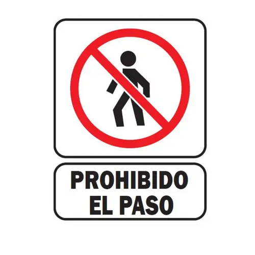 SEÑALETICA 38 PROHIBIDO EL PASO 