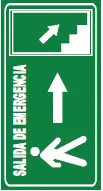 SEÑALETICA 163 SALIDA DE EMERGENCIA DERECHA BAJA 