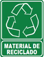 SEÑALETICA 166 MATERIAL DE RECICLADO 28x36