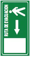 SEÑALETICA 187 CAMINA RUTA DE EVACUACION IZQUIERDA 