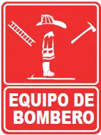 SEÑALETICA 05 EQUIPO DE BOMBERO 28x36