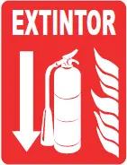 SEÑALETICA 137 EXTINTOR VERTICAL BANDERA