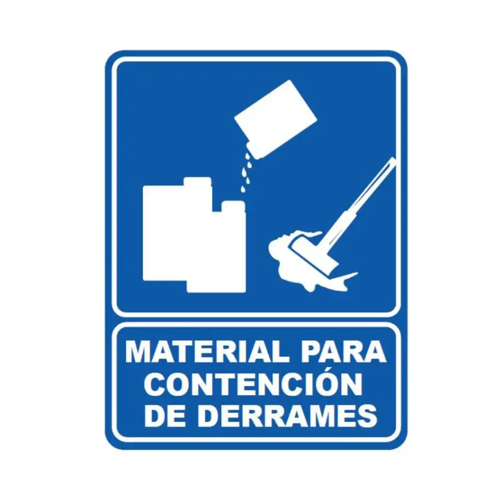 SEÑALETICA 19 MATERIAL CONTENCION DE DERRAMES 28x36