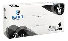 GUANTE MAXSAFE NITRILO NEGRO 100PZ 