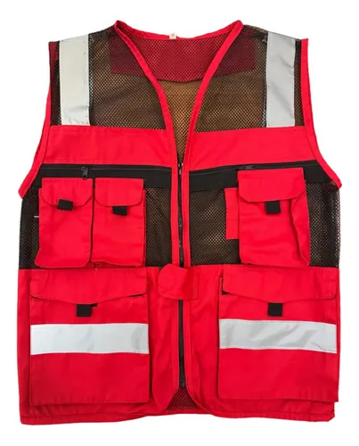 CHALECO TIPO CAZADOR ROJO
