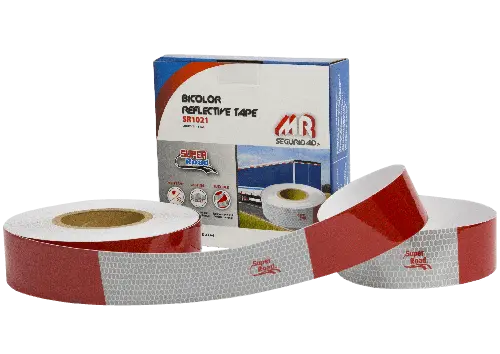 [SR1021] CINTA MR REFL BLANCO/ROJO 2" SR1021 45.7