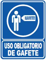 [SEÑ171-36] 171 USO OBLIGATORIO DE GAFETE