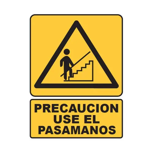 [SEÑ10A-36] 10A PRECAUCION USE EL PASAMANOS 