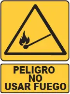 [SEÑ170-36] 170 PELIGRO NO USAR FUEGO 