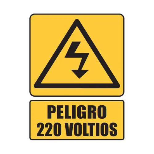 [SEÑ23B-36] 23B PELIGRO 220 VOLTIOS 