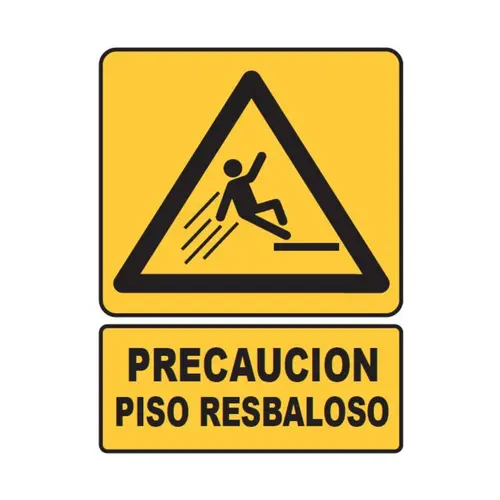 [SEÑ35-36] SEÑALETICA 35 PRECAUCION PISO RESBALOSO 28X36