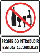 [SEÑ146-36] SEÑALETICA 146 PROHIBIDO INTRODUCIR BEBIDAS ALCOHOLICAS 28X36