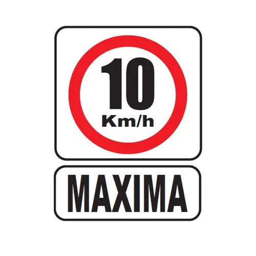 SEÑALETICA 22 MAXIMA 10 KM/H 