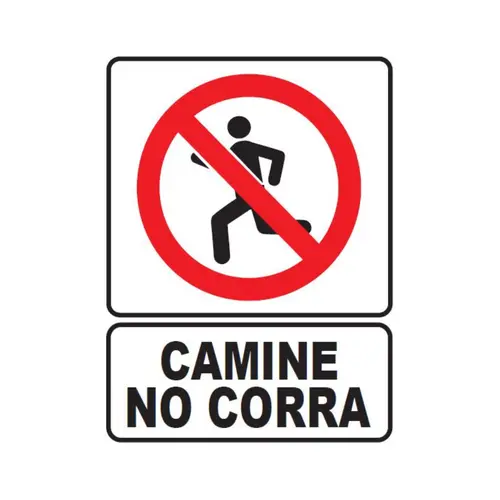 [SEÑ50-36] SEÑALETICA 50 CAMINE NO CORRA 28x36