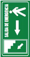 SEÑALETICA 161 SALIDA DE EMERGENCIA IZQUIERDA SUBE