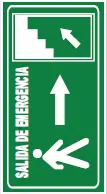 SEÑALETICA 162 SALIDA DE EMERGENCIA DERECHA SUBE 
