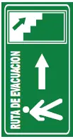 SEÑALETICA 188A BAJA RUTA DE EVACUACION DERECHA 