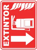 SEÑALETICA 141 EXTINTOR HORIZONTAL BANDERA 