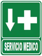 [SEÑ18B-36] SEÑALETICA 18B SERVICIO MEDICO 28x36