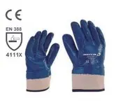 GUANTES DE ALGODÓN CON NITRILO PUÑO TEJIDO 