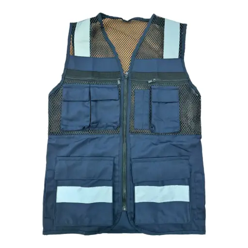 CHALECO TIPO CAZADOR AZUL MARINO