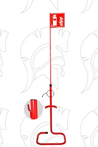 [SPT-EXT] SOPORTE TIPO PEDESTAL CON SEÑALAMIENTO EXTINTOR 